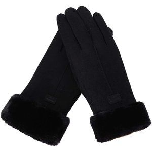 Woogwin Womens Winter Warm Gloves Touch Screen Thick Mittens Lady Outdoor Gloves